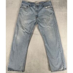 Levi's Jeans Mens 40x32 Light Wash 505 Regular Fit Straight Leg Denim Pants